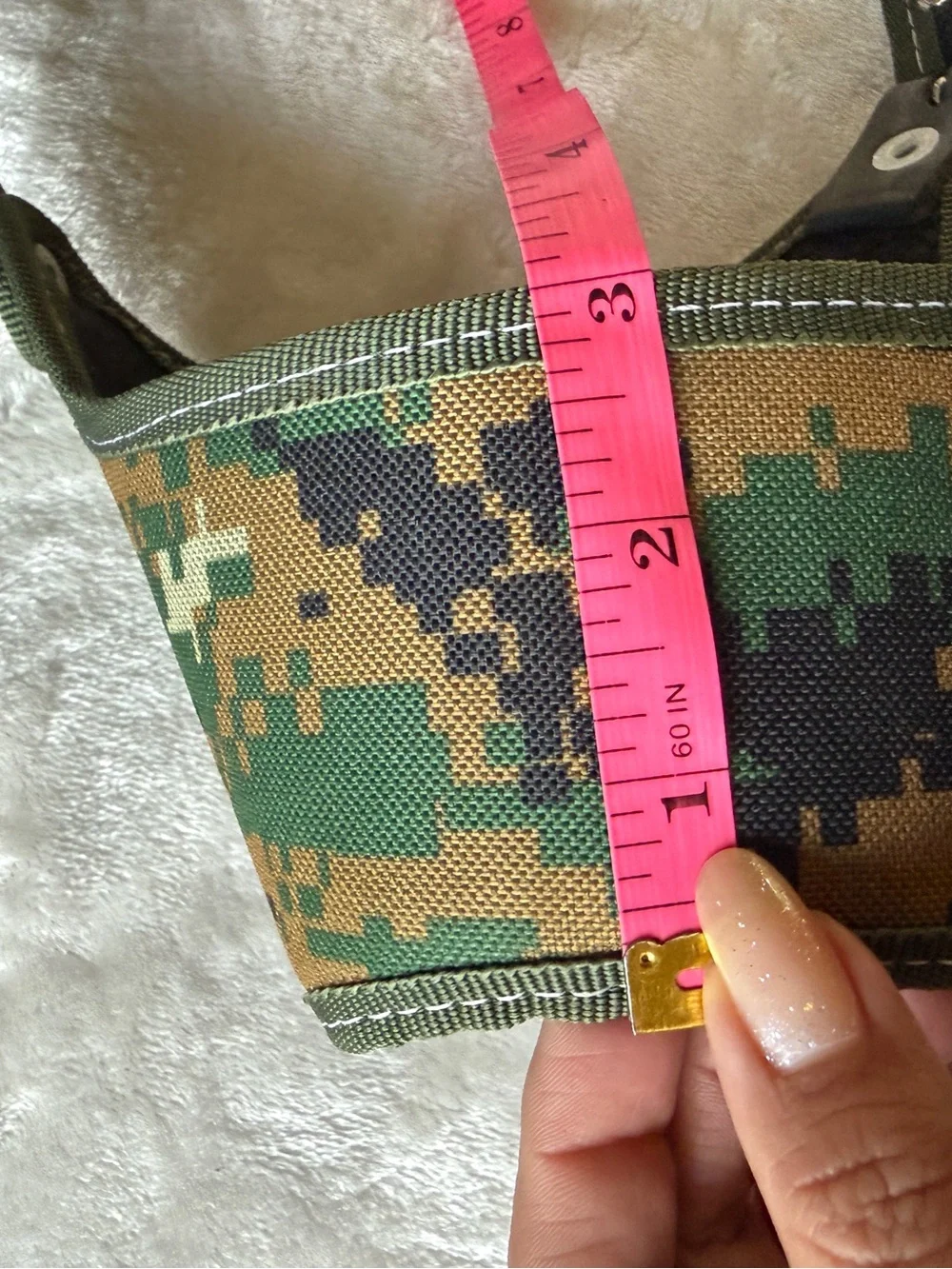camo dog muzzle made of durable nylon material adjustable strap #5 NEW Green